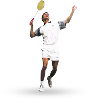 Badminton Player Jumping Smash PNG Image