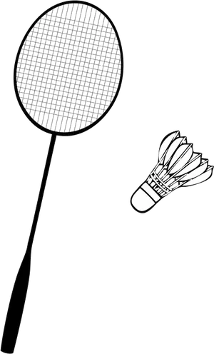 Badminton Racketand Shuttlecock Vector PNG Image