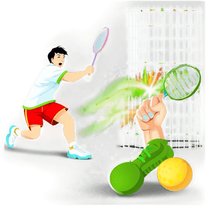 Badminton Smash Illustration PNG xvt5 PNG image with transparent background