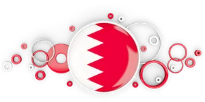 Bahrain Flag Abstract Art PNG Image