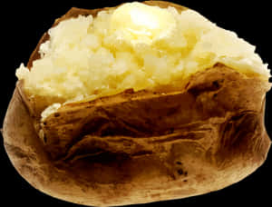 Baked Potatowith Butter PNG with transparent background