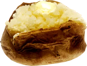 Baked Potatowith Butter PNG Image