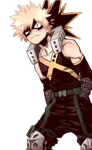 Bakugou Dynamic Pose PNG Image