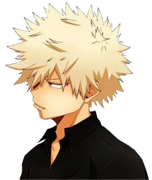 Bakugou Profile Art PNG Image