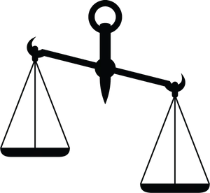 Balance Scale Silhouette PNG Image