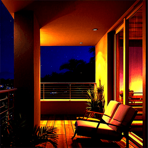 Balcony Night View PNG 06272024 PNG with transparent background