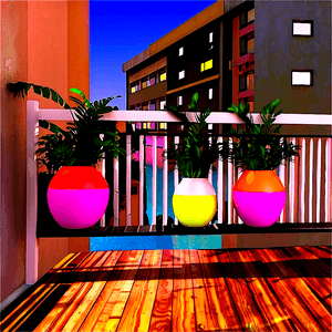 Balcony Party Decoration PNG 06272024 PNG with transparent background
