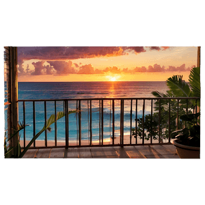 Balcony View Sunset PNG 06272024 PNG with transparent background