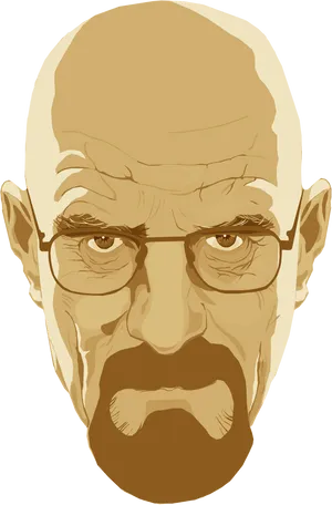 Bald_ Character_ Vector_ Portrait PNG Image