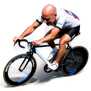 Bald Cyclist Racing Png Crq PNG Image