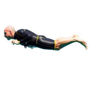 Bald Diver Swimming Png Upm PNG Image