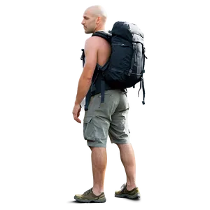 Bald Hiker Exploring Png 44 PNG Image