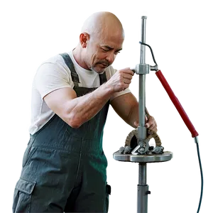 Bald Mechanic Repairing Png Pve53 PNG Image