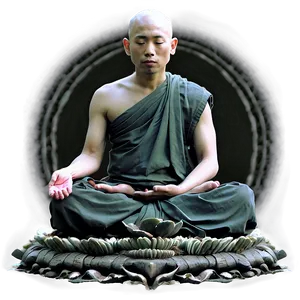 Bald Monk Meditating Png 65 PNG Image