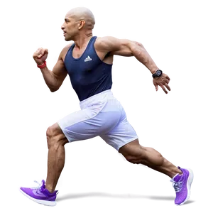 Bald Runner Sprinting Png Lyb91 PNG Image