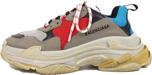 Balenciaga Multicolor Sneaker Profile PNG Image