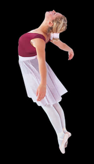 Ballet Dancer Cambré Backward Bend PNG image with transparent background