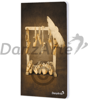 “hanging Pointe Shoes” A6 Matt Laminated Notebook - Pointe Shoe, HD Png Download PNG image with transparent background