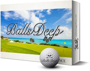 Balls Deep Golf Product Packaging PNG Image