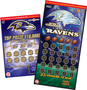 Baltimore Ravens Lottery Tickets PNG image with transparent background