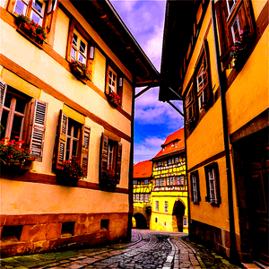Bamberg Old Town PNG deu25 PNG image with transparent background