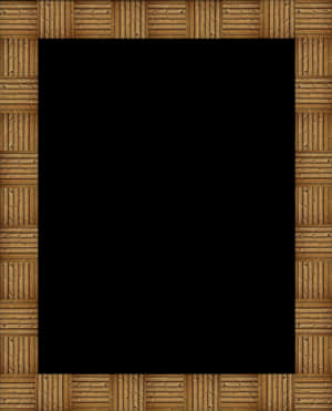 Bamboo Frame Black Center PNG image with transparent background