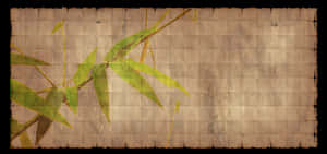 Bamboo Leaves Aged Paper Texture PNG