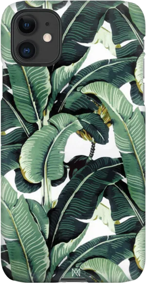 Banana Leaf Pattern Phone Case PNG Image