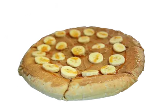 Banana Peanut Butter Tart Dessert PNG Image