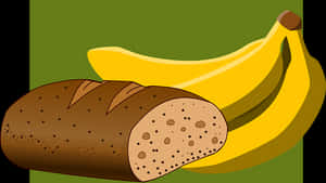 Bananaand Bread Illustration PNG image with transparent background
