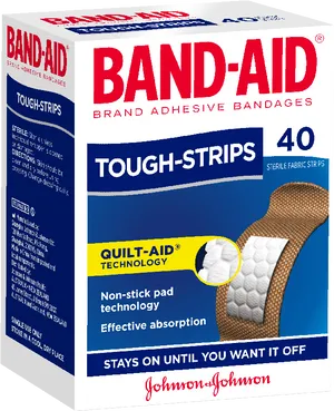 Band Aid Tough Strips Box PNG Image