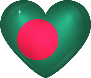 Bangladesh Flag Heart Png , Png Download - Bangladesh Heart Flag Png, Transparent Png PNG image with transparent background