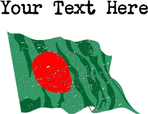 Bangladesh Flag On Leaf Graphic PNG Image