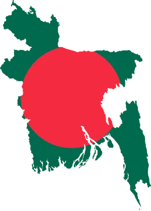 Bangladesh Map Silhouette PNG Image