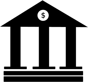 Bank, Bank Icon, Finance, Symbol, Money, Dollar - Bank Clipart Black And White, HD Png Download PNG with transparent background