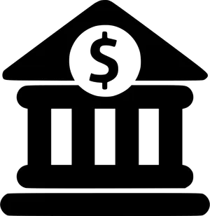 Bank Icon Simple Design PNG Image