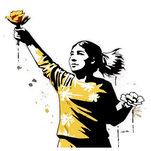 Banksy Flower Thrower PNG 06232024 PNG image with transparent background