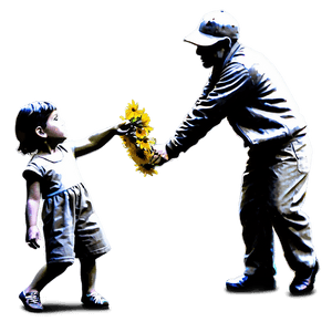 Banksy Flower Thrower PNG wdn PNG image with transparent background