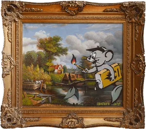 Banksy Mickey Molotov Cocktail PNG Image