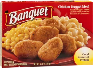 Banquet Chicken Nugget Meal Frozen Dinner Box PNG Image