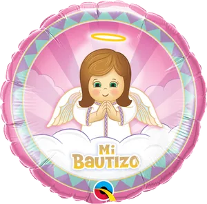 Baptism Angel Balloon PNG Image