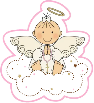 Baptism Angel Cartoon Illustration PNG Image