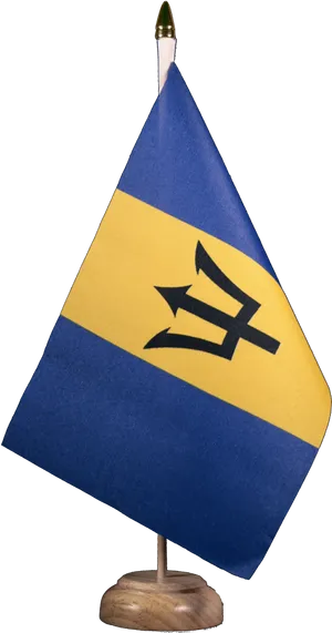 Barbados Desk Flag PNG Image