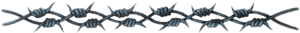 #barbedwire #barbwire #spikes #ouch #goth #divider - Barb Wire Realistic Tattoo, HD Png Download PNG
