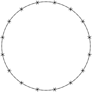 Barbed Wire Circle Graphic PNG