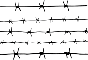 Barbed Wire Fence Pattern PNG