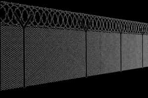 Barbed Wire Fence Security Barrier PNG image with transparent background