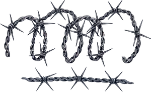 Barbed Wire Illustration PNG Image