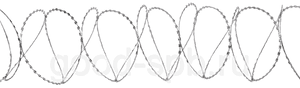 Barbed Wire Looped Security Barrier PNG