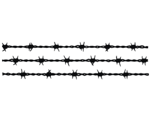 Barbed Wire Silhouette PNG